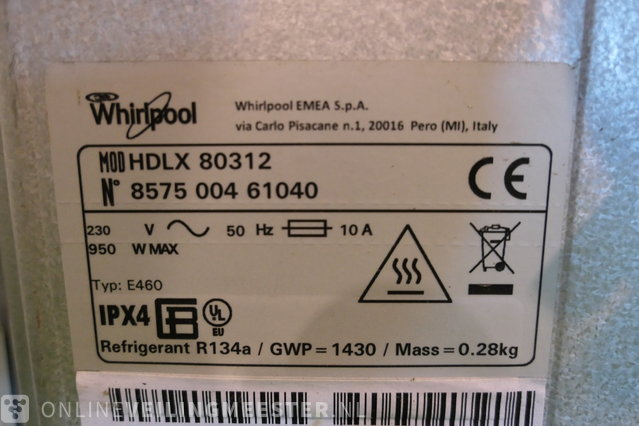 Tuyau pour WHIRLPOOL HDLX 80312