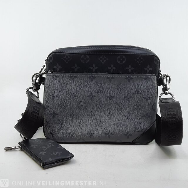 Louis Vuitton trio messenger schoudertas zwart