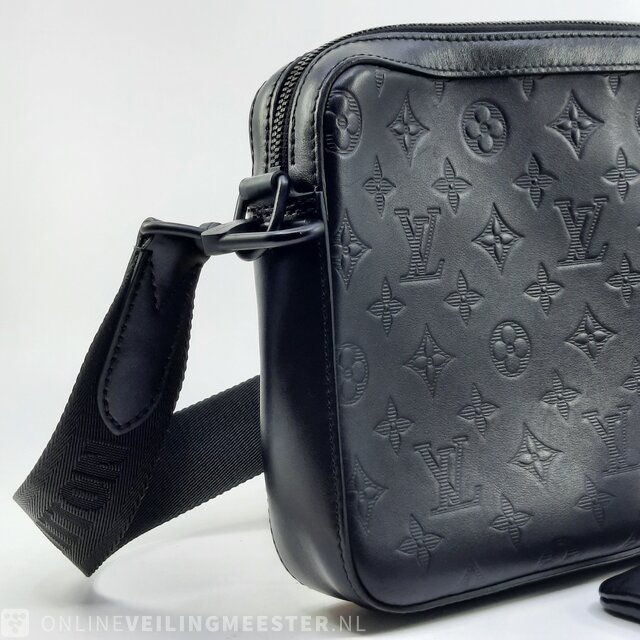 Louis Vuitton duo messenger schoudertas zwart