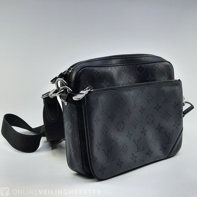 Louis Vuitton trio messenger schoudertas zwart