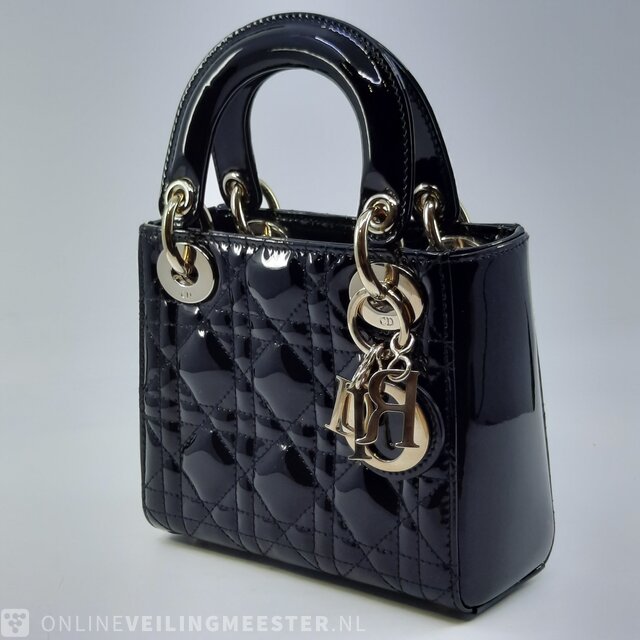 Handbag Dior Mini Lady Dior Bag Vernis Onlineauctionmaster